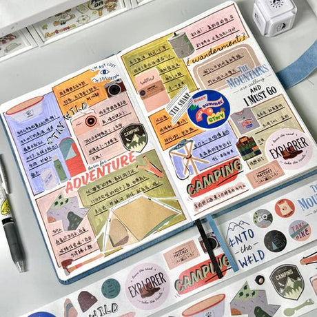 Sticker Set Washi Tape - The Adventurer - 3 - pack - 6 - Washi Tape Shop - Tidformera
