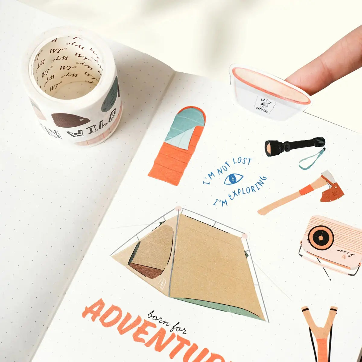 Sticker Set Washi Tape - The Adventurer - 3 - pack - 4 - Washi Tape Shop - Tidformera