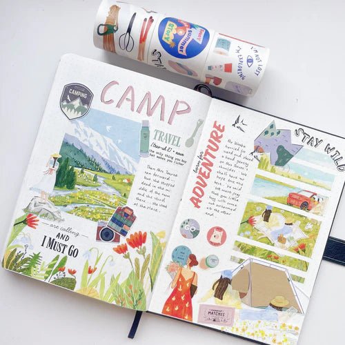 Sticker Set Washi Tape - The Adventurer - 3 - pack - 5 - Washi Tape Shop - Tidformera