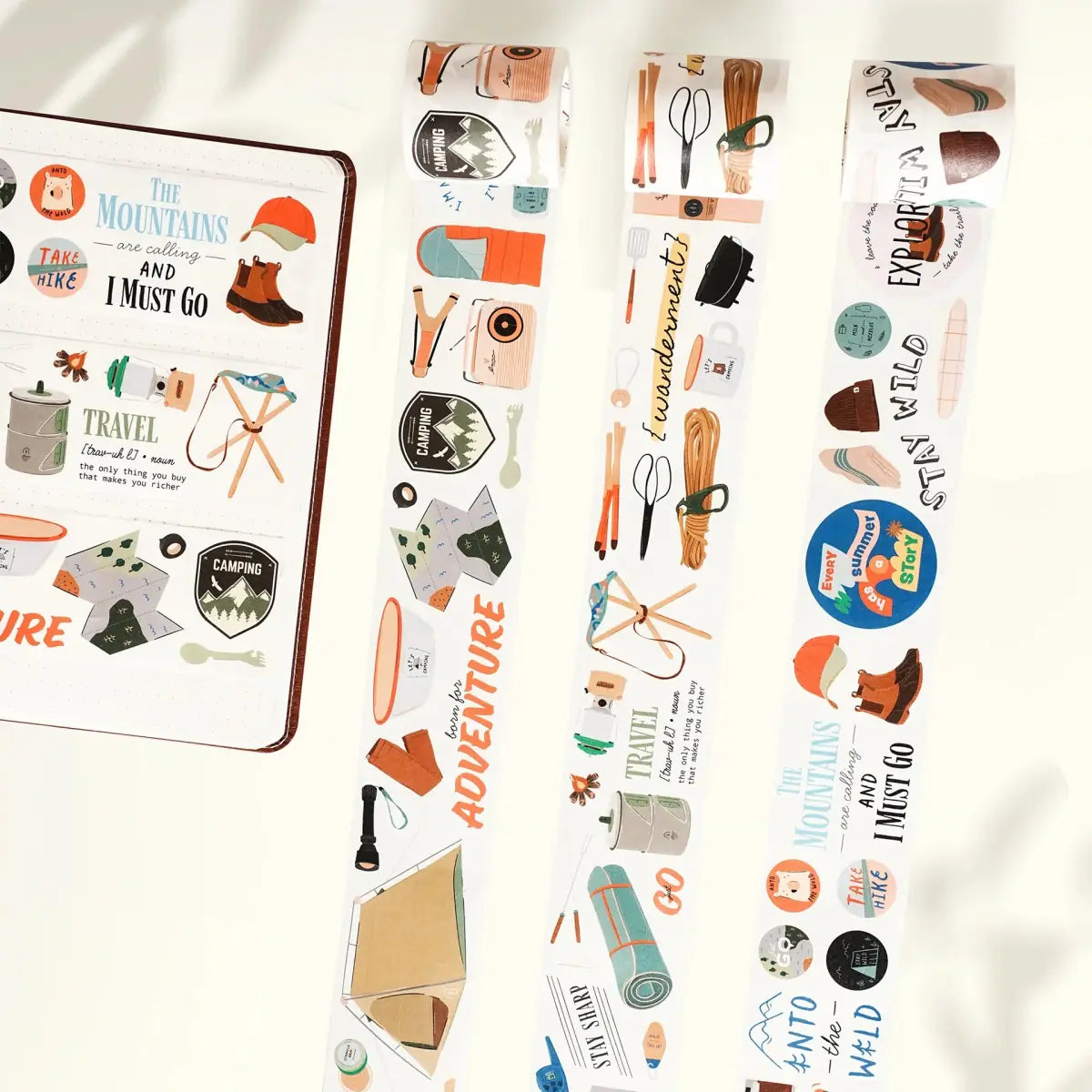Sticker Set Washi Tape - The Adventurer - 3 - pack - 2 - Washi Tape Shop - Tidformera
