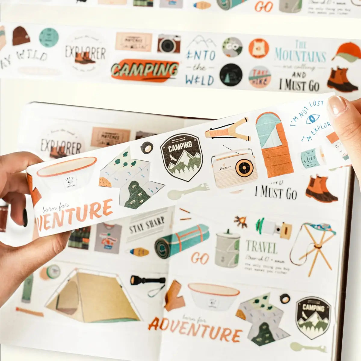 Sticker Set Washi Tape - The Adventurer - 3 - pack - 8 - Washi Tape Shop - Tidformera