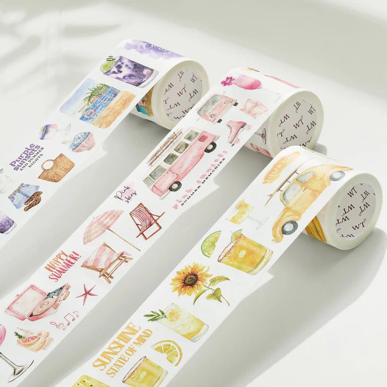 Sticker Set Washi Tape - Tropical Sips - 3 - pack - 7 - Washi Tape Shop - Tidformera