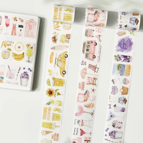 Sticker Set Washi Tape - Tropical Sips - 3 - pack - Washi Tape Shop - Tidformera