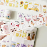 Sticker Set Washi Tape - Tropical Sips - 3 - pack - 6 - Washi Tape Shop - Tidformera