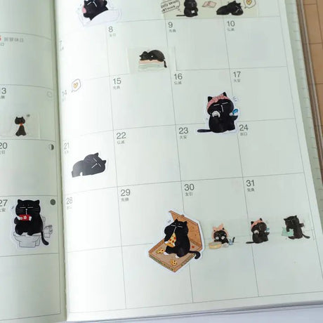 Sticker Sheet - Mocha Cat - Daily Meowments - 4 - CutieSquad - Tidformera