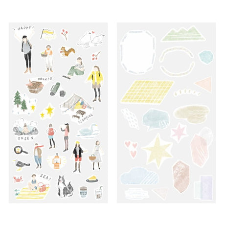 Sticker Two Sheets - Going out - Midori - Tidformera