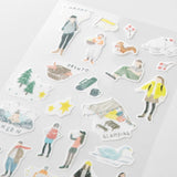 Sticker Two Sheets - Going out - Midori - Tidformera