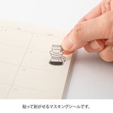 Sticker Two Sheets - Monotone Café - Midori - Tidformera