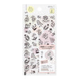 Sticker Two Sheets - Monotone Flower - Midori - Tidformera