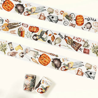 Sticker Washi Tape - Pre - cut - Autumn Enchantment - 60 mm - 1 - Washi Tape Shop - Tidformera