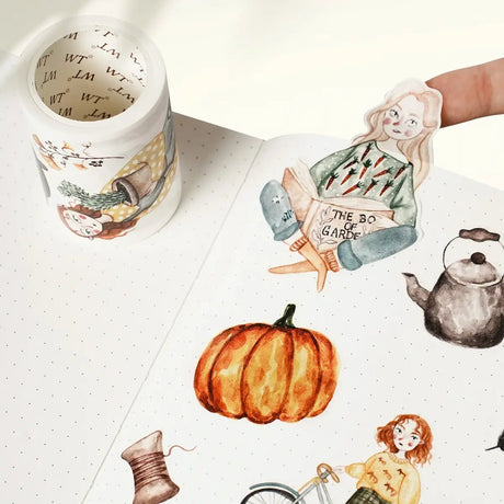 Sticker Washi Tape - Pre - cut - Autumn Enchantment - 60 mm - 2 - Washi Tape Shop - Tidformera
