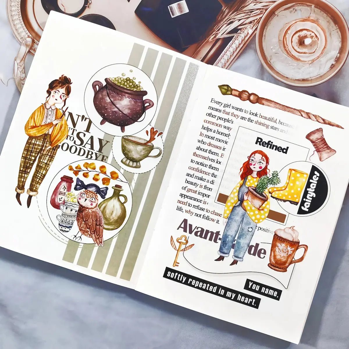Sticker Washi Tape - Pre - cut - Autumn Enchantment - 60 mm - 6 - Washi Tape Shop - Tidformera