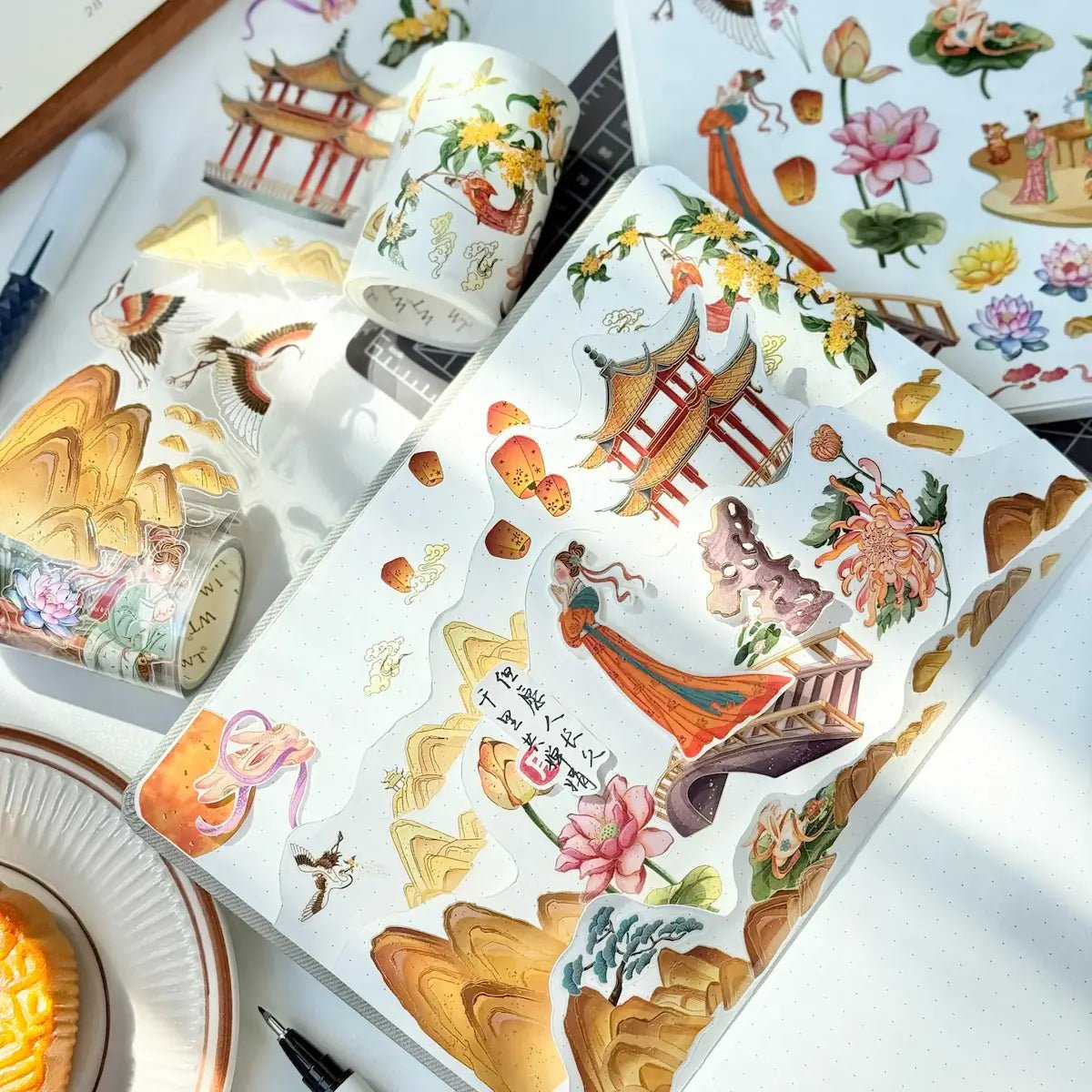 Sticker Washi Tape - Pre - cut - Autumn Reunion - 65 mm - 4 - Washi Tape Shop - Tidformera