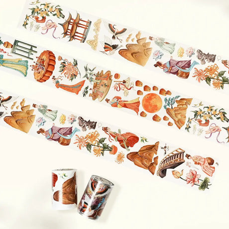 Sticker Washi Tape - Pre - cut - Autumn Reunion - 65 mm - 1 - Washi Tape Shop - Tidformera