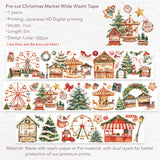 Sticker Washi Tape - Pre - cut - Christmas Market - 70 mm - Washi Tape Shop - Tidformera