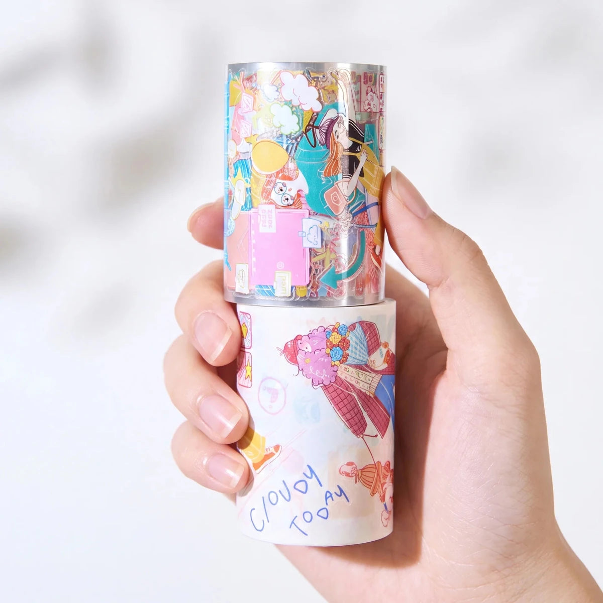 Sticker Washi Tape - Pre-cut - Dopamine Days - 65 mm - 6 - Washi Tape Shop - Tidformera