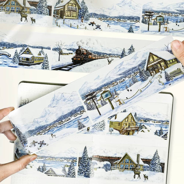 Sticker Washi Tape - Pre - cut - Frozen World - 70 mm - 1 - Washi Tape Shop - Tidformera