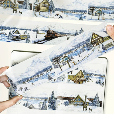 Sticker Washi Tape - Pre-cut - Frozen World - 70 mm