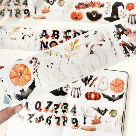 Sticker Washi Tape - Pre - cut - Ghostly Goodies - 65 mm - 2 - Washi Tape Shop - Tidformera