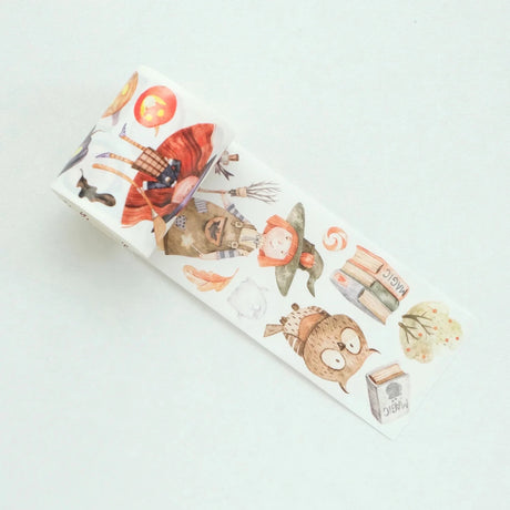 Sticker Washi Tape - Pre-cut - Ghoulish Gathering - 55 mm - 11 - Washi Tape Shop - Tidformera