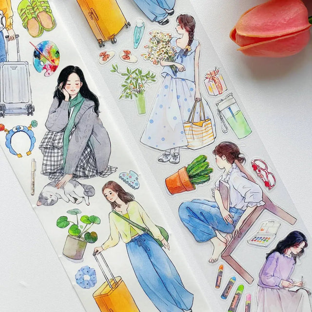Sticker Washi Tape - Pre - cut - Hello Weekend - 70 mm - 1 - Washi Tape Shop - Tidformera