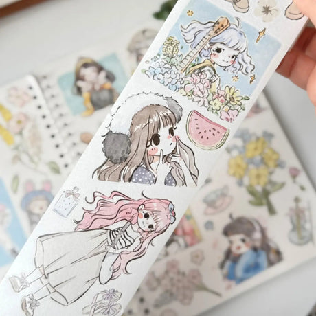 Sticker Washi Tape - Pre - cut - Honey Sprout - 65 mm - 1 - Washi Tape Shop - Tidformera