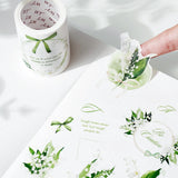 Sticker Washi Tape - Pre - cut - Lily of the Valley Wide - 60 mm - Washi Tape Shop - Tidformera