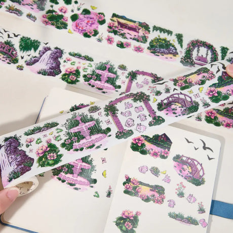 Sticker Washi Tape - Pre - cut - Lotus Saga - 70 mm - 1 - Washi Tape Shop - Tidformera