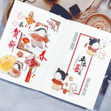 Sticker Washi Tape - Pre - cut - Lunar New Year - 65 mm - 4 - Washi Tape Shop - Tidformera