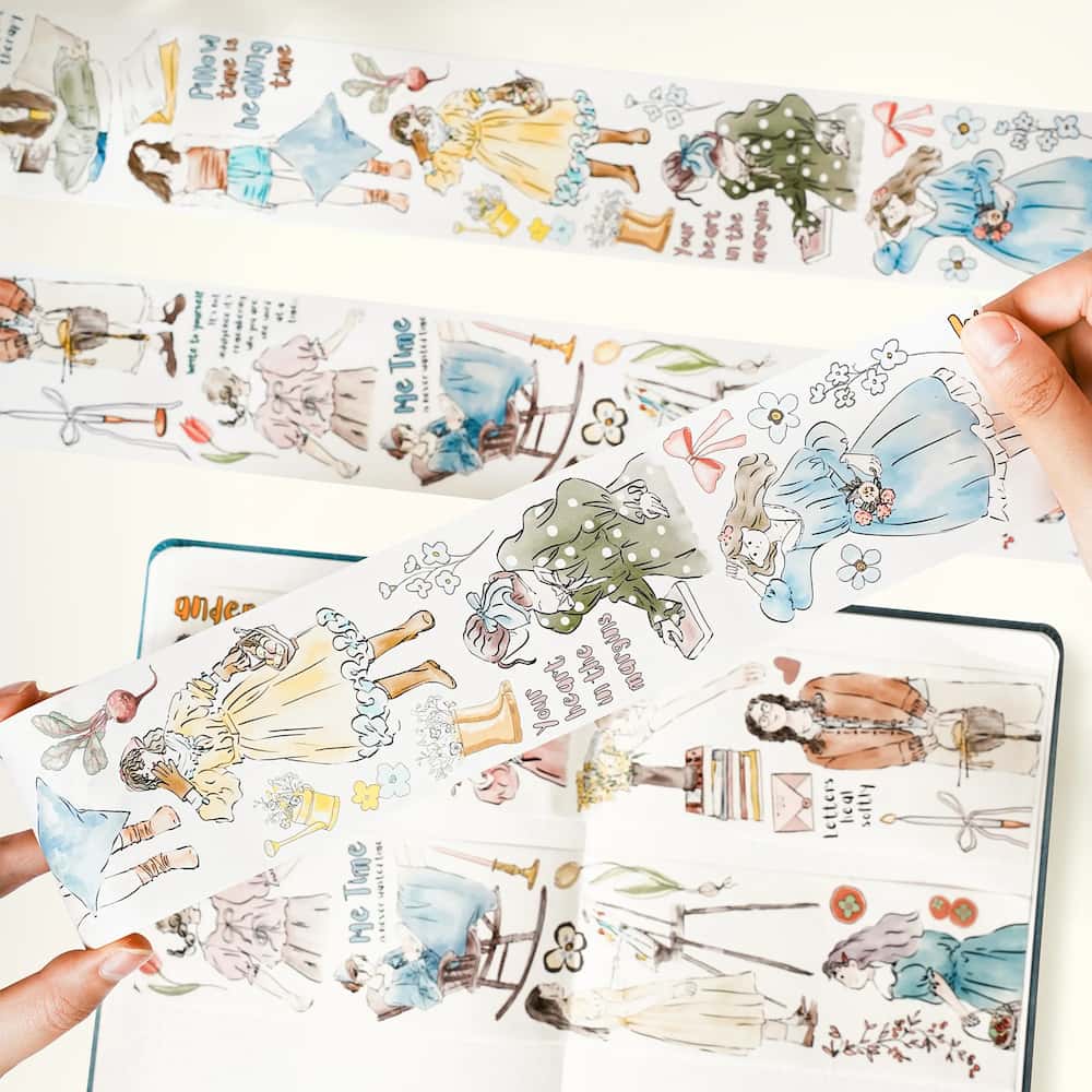 Sticker Washi Tape - Pre - cut - Me Time - 60 mm - 1 - Washi Tape Shop - Tidformera