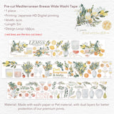 Sticker Washi Tape - Pre - cut - Mediterranean Breeze - 60 mm - 9 - Washi Tape Shop - Tidformera