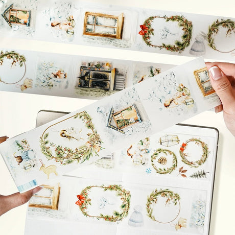 Sticker Washi Tape - Pre - cut - Midnight Noel - 70 mm - 3 - Washi Tape Shop - Tidformera