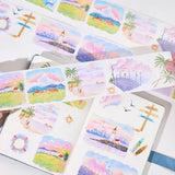 Sticker Washi Tape - Pre - cut - Misty Breeze - 70 mm - 1 - Washi Tape Shop - Tidformera