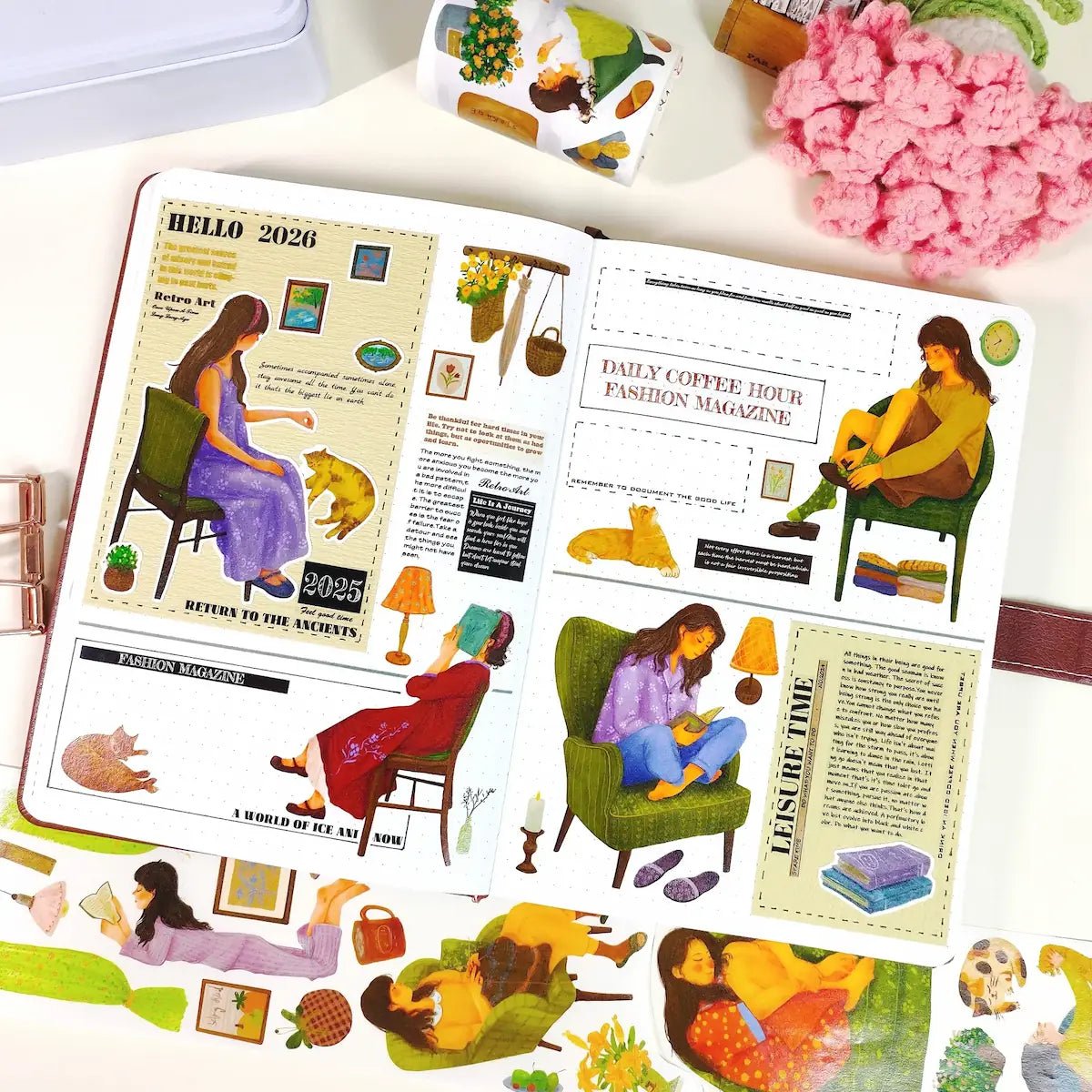 Sticker Washi Tape - Pre - cut - Nostalgic Moments - 72 mm - 4 - Washi Tape Shop - Tidformera