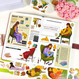 Sticker Washi Tape - Pre - cut - Nostalgic Moments - 72 mm - 4 - Washi Tape Shop - Tidformera