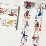 Sticker Washi Tape - Pre - cut - Passing Faces - 60 mm - Washi Tape Shop - Tidformera