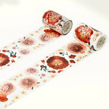 Sticker Washi Tape - Pre - cut - Peony Reverie - 70 mm - 5 - Washi Tape Shop - Tidformera