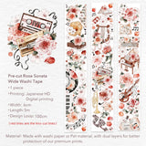 Sticker Washi Tape - Pre - cut - Rose Sonata - 60 mm - 11 - Washi Tape Shop - Tidformera