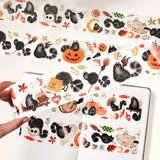Sticker Washi Tape - Pre - cut - Shadow Paws - 60 mm - 2 - Washi Tape Shop - Tidformera