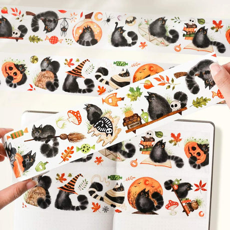 Sticker Washi Tape - Pre - cut - Spooky Tails - 60 mm - 2 - Washi Tape Shop - Tidformera