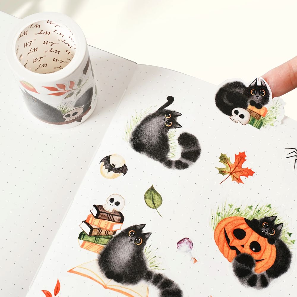 Sticker Washi Tape - Pre - cut - Spooky Tails - 60 mm - 3 - Washi Tape Shop - Tidformera