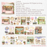 Sticker Washi Tape - Pre - cut - Spring Café - 70 mm - 8 - Washi Tape Shop - Tidformera