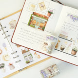 Sticker Washi Tape - Pre - cut - Spring Café - 70 mm - 2 - Washi Tape Shop - Tidformera