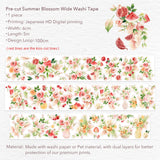 Sticker Washi Tape - Pre - cut - Summer Blossom - 60 mm - Washi Tape Shop - Tidformera