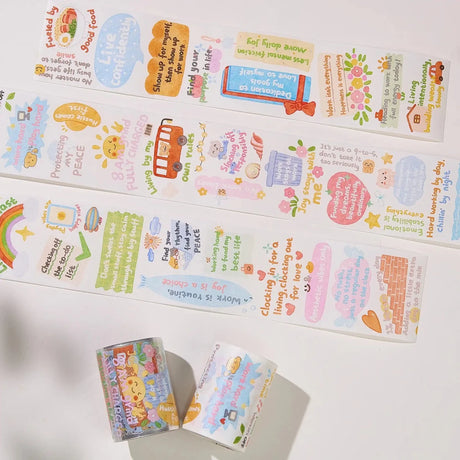 Sticker Washi Tape - Pre-cut - The Confident Mind - 60 mm - 1 - Washi Tape Shop - Tidformera