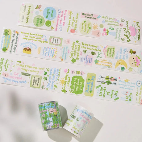 Sticker Washi Tape - Pre-cut - The Peaceful Mind - 60 mm - 1 - Washi Tape Shop - Tidformera