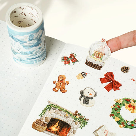 Sticker Washi Tape - Pre - cut - Winter's Whisper - 70 mm - 2 - Washi Tape Shop - Tidformera