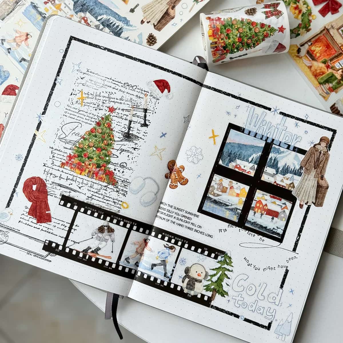 Sticker Washi Tape - Pre - cut - Winter's Whisper - 70 mm - 5 - Washi Tape Shop - Tidformera