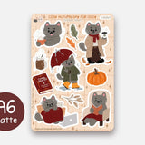 Stickers - A6 - Cosy autumn day for Oggy - 2 - My Sweet Paper Card - Tidformera