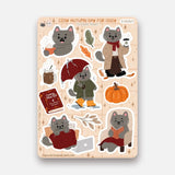 Stickers - A6 - Cosy autumn day for Oggy - 1 - My Sweet Paper Card - Tidformera